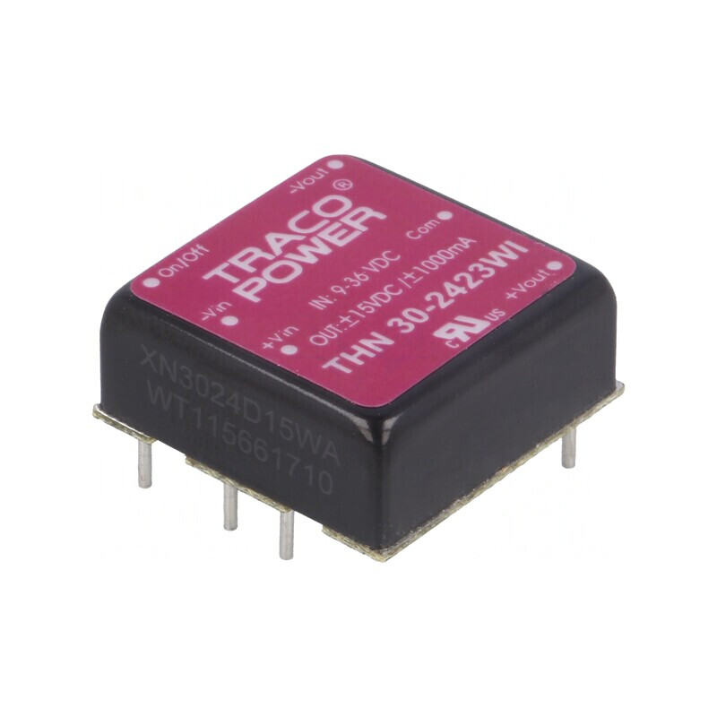 Convertor DC/DC 30W 9-36V la 15V/-15V THN 30-2423WI | Electronic-mag.ro | Componente Electronice