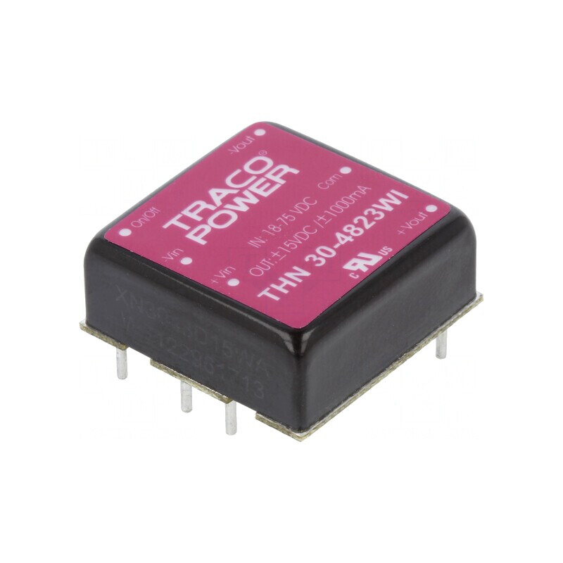 Convertor DC/DC 30W 18-75V la 15V/-15V THN 30-4823WI | Electronic-mag.ro | Componente Electronice