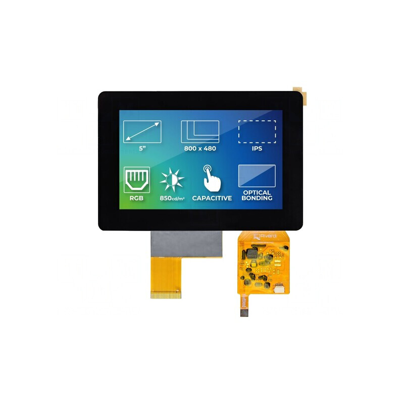 Ecran TFT 5" 800x480 LED 850cd/m2 | Electronic-mag.ro | Componente Electronice