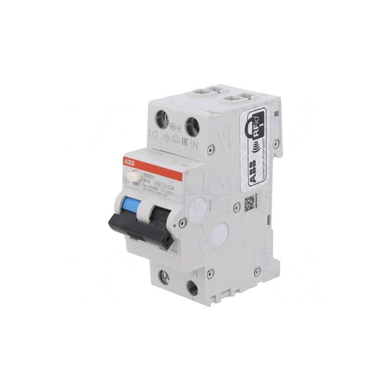 Întrerupător RCBO 10A 30mA 1P+N 230V IP20 | Electronic-mag.ro | Componente Electronice