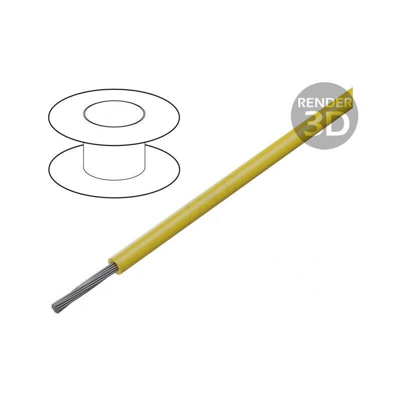 Cablu EcoGen EcoWire 28AWG MPPE Galben | Electronic-mag.ro | Componente Electronice