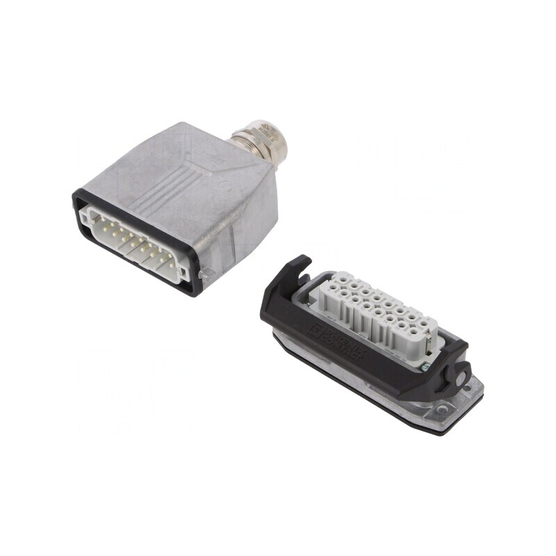 Conector HDC Tată Mamă 250V 16A 16 PIN Dispunere 16 PE | Electronic-mag.ro | Componente Electronice
