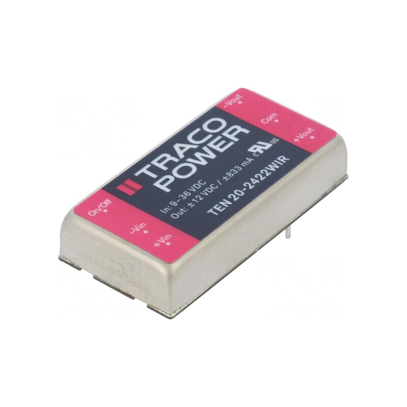 Convertor DC/DC 20W 9-36V la 12V/-12V | Electronic-mag.ro | Componente Electronice