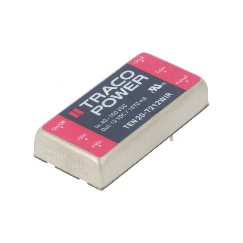 Convertor DC/DC 20W 43-160V la 12V 1670mA | Electronic-mag.ro | Componente Electronice