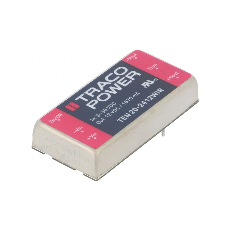 Convertor DC/DC 20W 9-36V la 12V 1670mA | Electronic-mag.ro | Componente Electronice