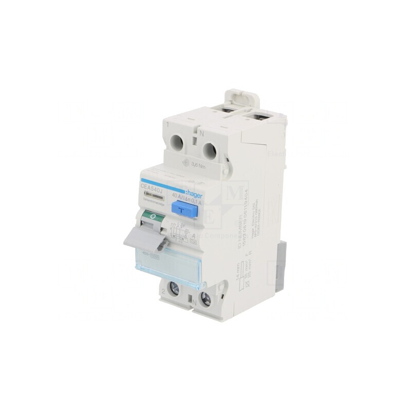 Întrerupător diferențial 40A 100mA 1P+N 240V | Electronic-mag.ro | Componente Electronice