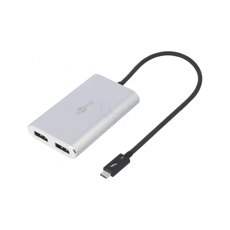 Adaptor USB 3.0 DisplayPort Dual 0.45m Negru/Alb | Electronic-mag.ro | Componente Electronice