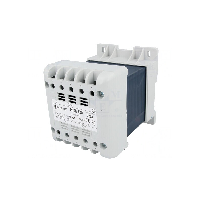 Transformator alimentare 120VA 230V AC 110V pentru șină DIN | Electronic-mag.ro | Componente Electronice