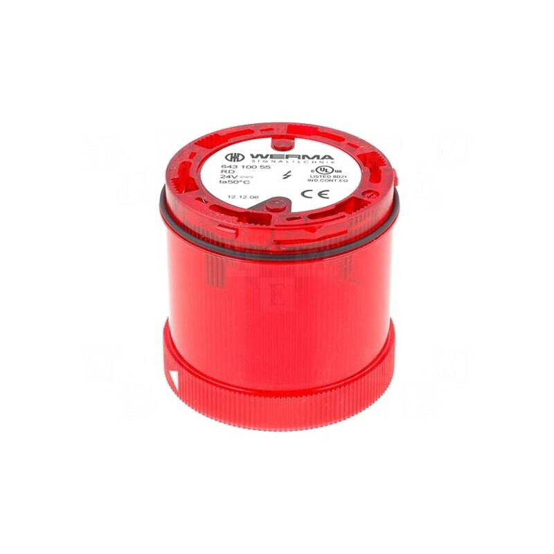 Semnalizator luminos cu xenon roșu 24VDC IP65 | Electronic-mag.ro | Componente Electronice