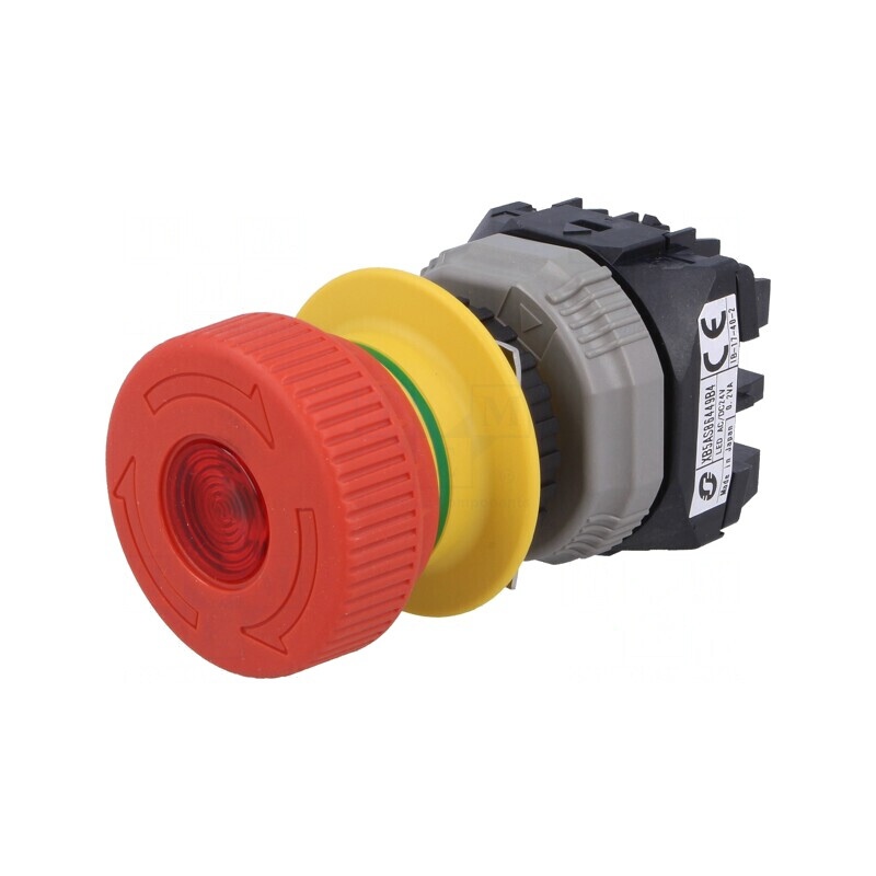 Comutator de Siguranță 22mm Roșu 2NC 2NO | Electronic-mag.ro | Componente Electronice