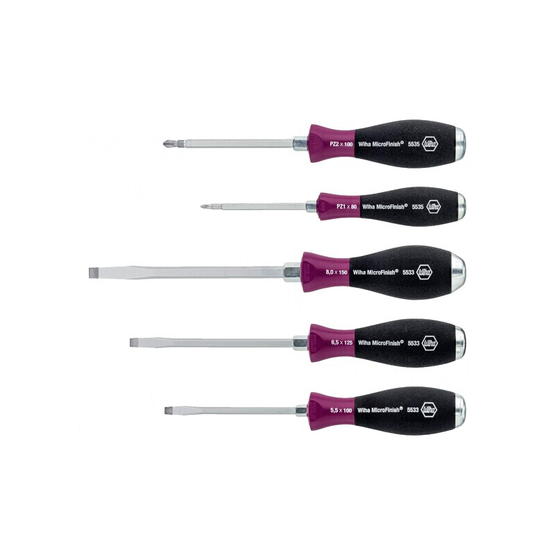 Set Șurubelnițe de Impact 5 Bucăți Pozidriv și Plată | Electronic-mag.ro | Componente Electronice