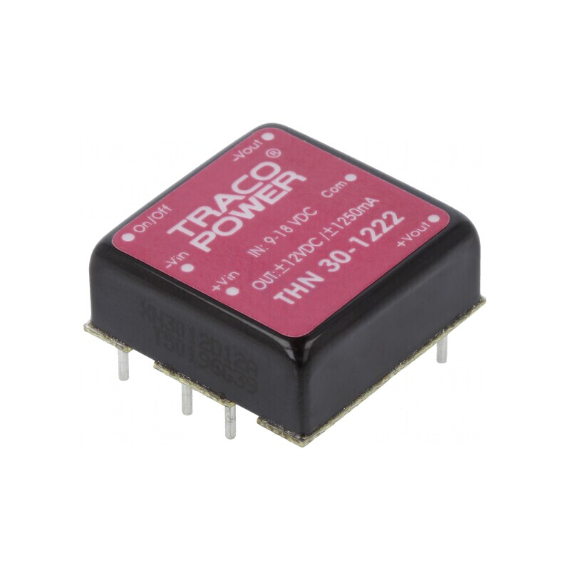 Convertor DC/DC 30W 9-18V la 12V/-12V THN 30-1222 | Electronic-mag.ro | Componente Electronice