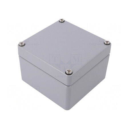 Carcasă universală aluminiu gri 120x122x81mm | Electronic-mag.ro | Componente Electronice