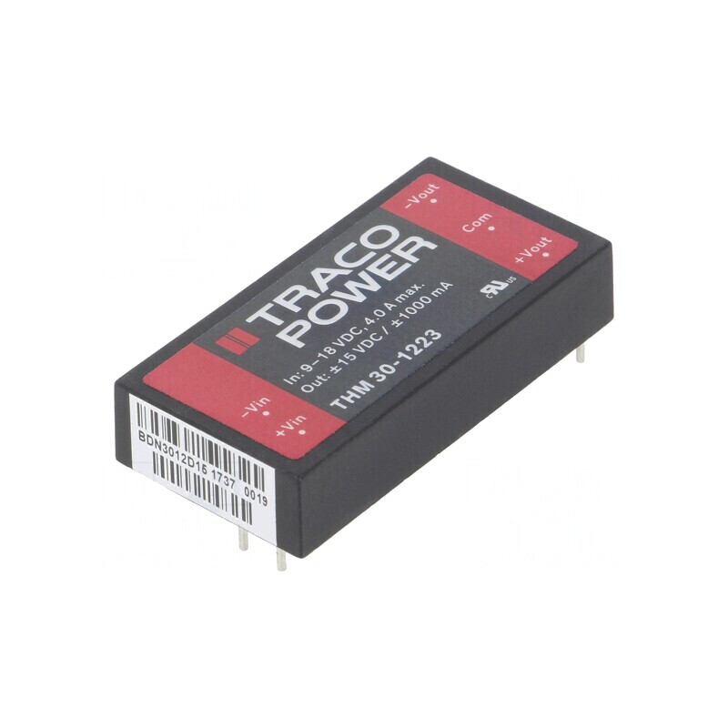 Convertor DC/DC 30W 9-18V la 15V/-15V THM 30-1223 | Electronic-mag.ro | Componente Electronice