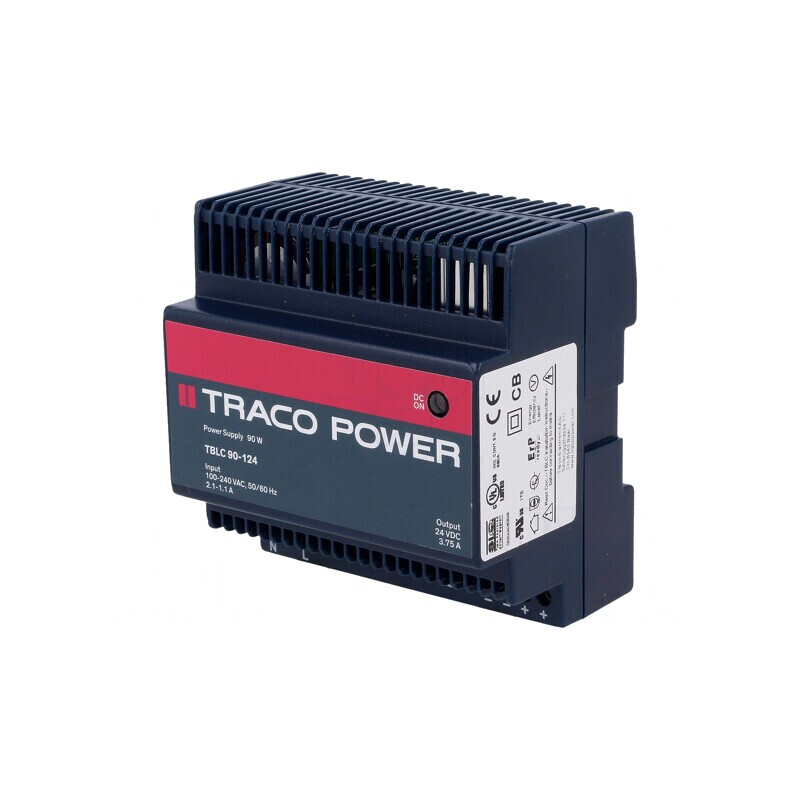 Alimentator Pulsatoriu pentru Şină DIN 90W 24VDC 3,75A | Electronic-mag.ro | Componente Electronice