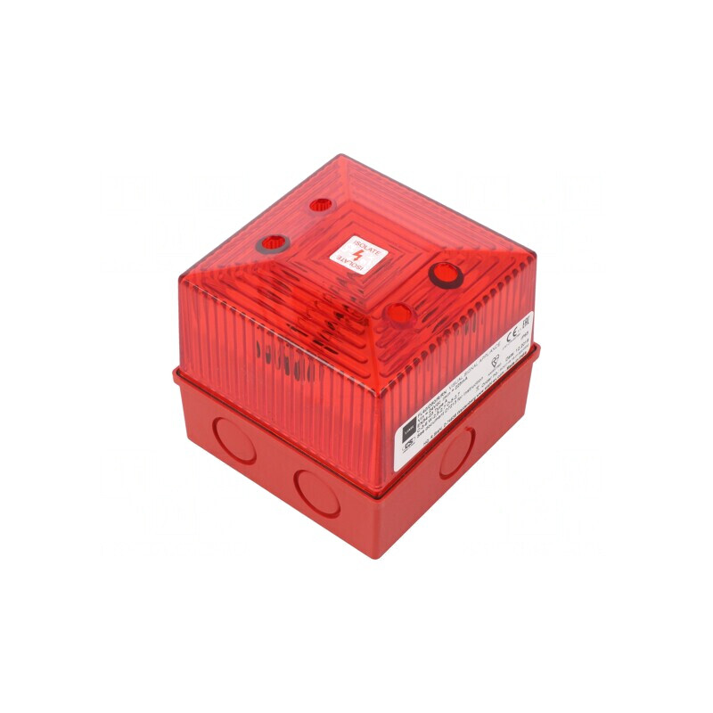 Semnalizator Luminos Flash Roșu 24VDC IP65 5J | Electronic-mag.ro | Componente Electronice