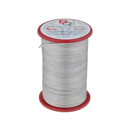 Sârmă de cupru argintată 1,2mm 500g | Electronic-mag.ro | Componente Electronice