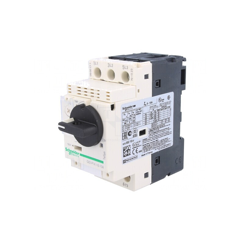 Întrerupător Motor 3kW 230-690VAC pentru Șină DIN IP20 GV2P14 | Electronic-mag.ro | Componente Electronice
