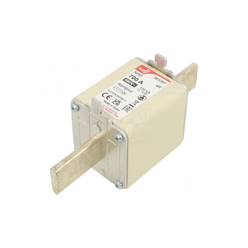 Siguranță NH2 700A 690VAC 550VDC Argintie | Electronic-mag.ro | Componente Electronice