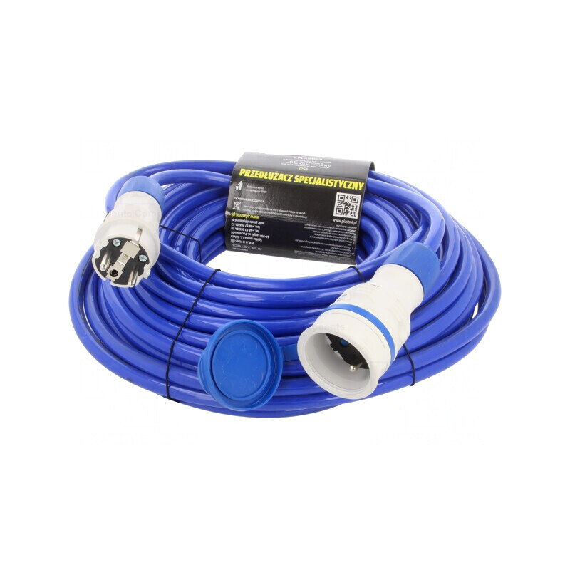 Prelungitor alimentare 20m 16A albastru | Electronic-mag.ro | Componente Electronice