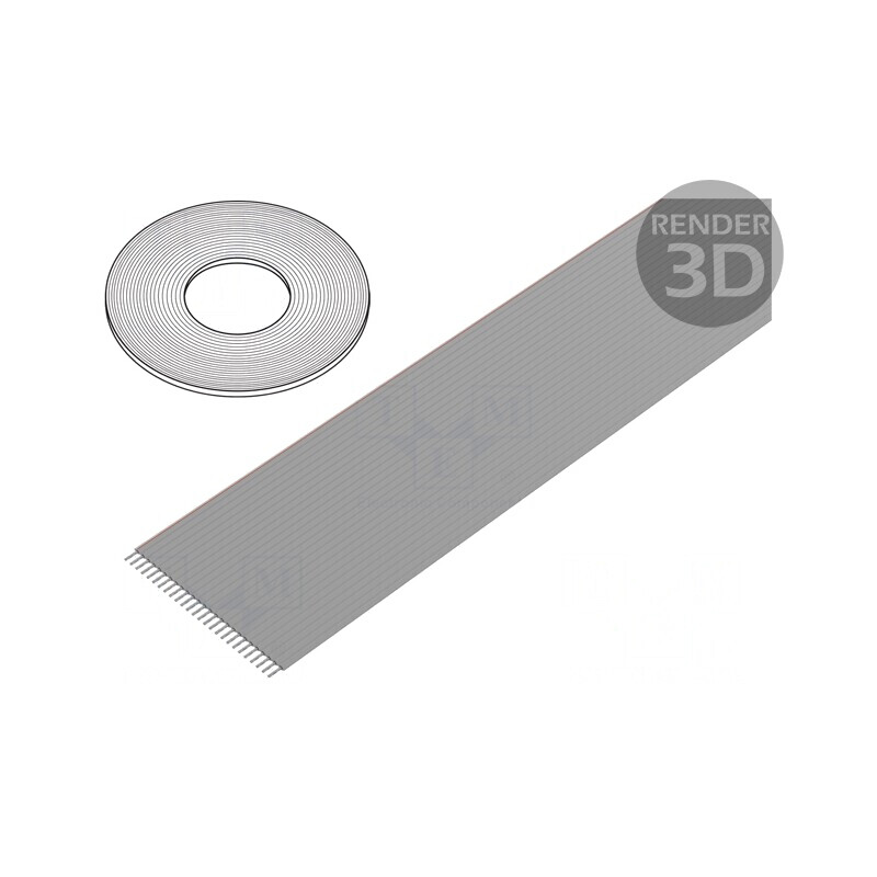 Cablu bandă 1,27mm litat Cu 26x28AWG neecranat PVC | Electronic-mag.ro | Componente Electronice