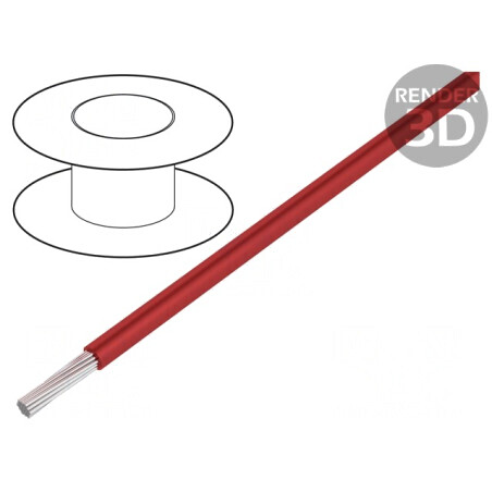 Cablu HookUp Wire litat Cu 30AWG PVC roșu 305m 300V | Electronic-mag.ro | Componente Electronice