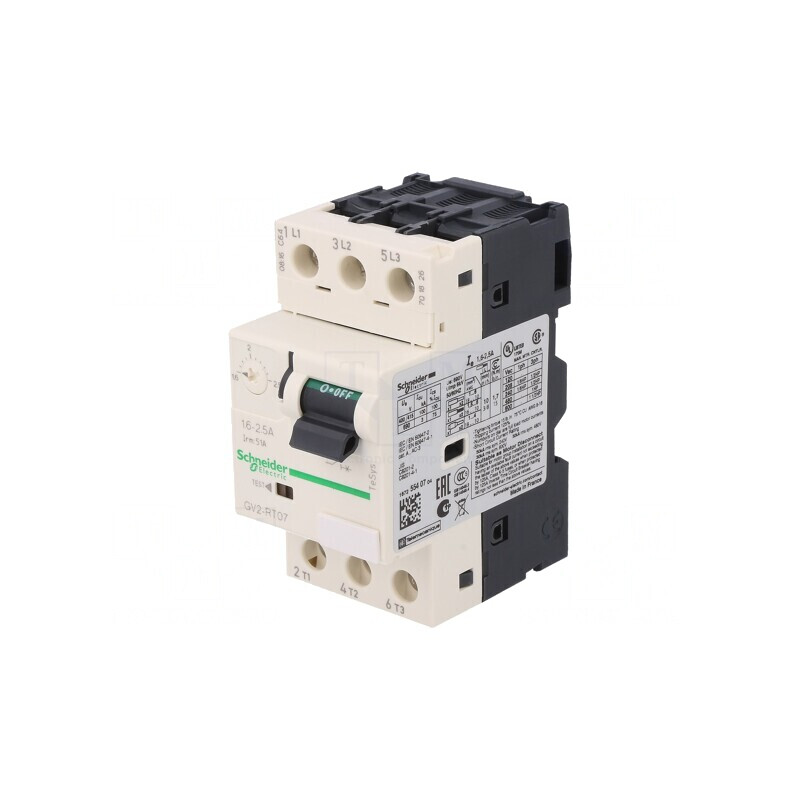 Întrerupător Motor 0,75kW pentru Șină DIN IP20 GV2RT07 | Electronic-mag.ro | Componente Electronice
