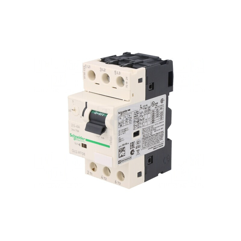 Întrerupător motor 1,1/1,5kW pentru șină DIN GV2RT08 | Electronic-mag.ro | Componente Electronice