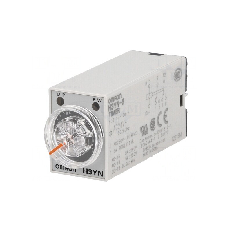 Timer Digital H3YN-2 AC24 0,1s-10min DPDT 250VAC/5A | Electronic-mag.ro | Componente Electronice