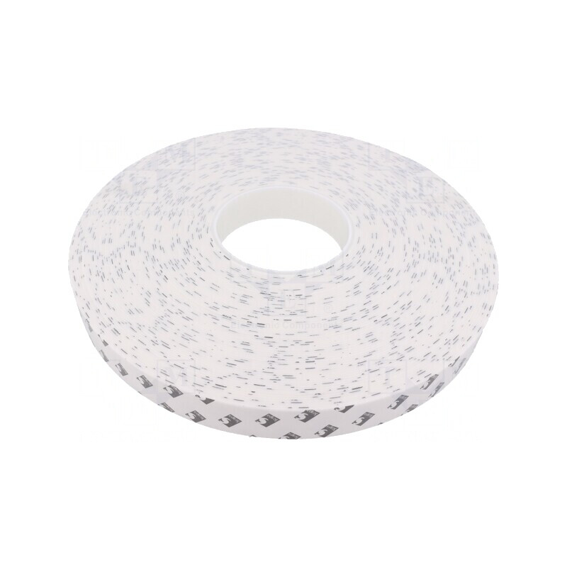 Bandă dublu adezivă acrilică albă 25mm x 33m x 1,1mm | Electronic-mag.ro | Componente Electronice