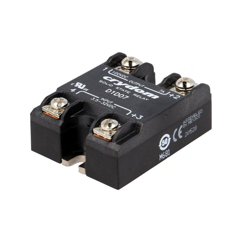 Releu Semiconductor 7A 1-100VDC 3.5-32VDC Serie 1-DCL D1D07 | Electronic-mag.ro | Componente Electronice