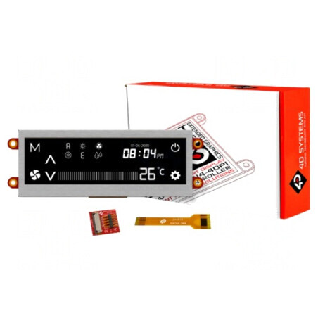 Afișaj TFT 3.9" 480x128 cu Interfață GPIO și I2C-Master | Electronic-mag.ro | Componente Electronice
