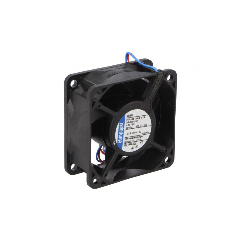 Ventilator DC Axial 24V 60x60x25mm 40m3/h 34dBA Ball Bearing | Electronic-mag.ro | Componente Electronice