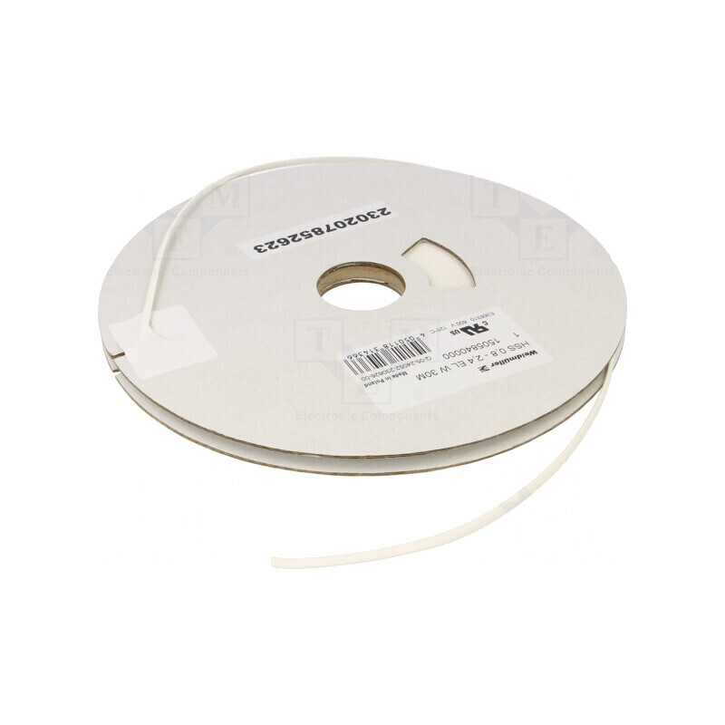 Manșon termocontractabil alb 2,4mm 30m | Electronic-mag.ro | Componente Electronice