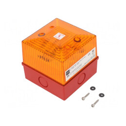 Semnalizator Luminos Flash Ambră FL40 230VAC IP65 | Electronic-mag.ro | Componente Electronice