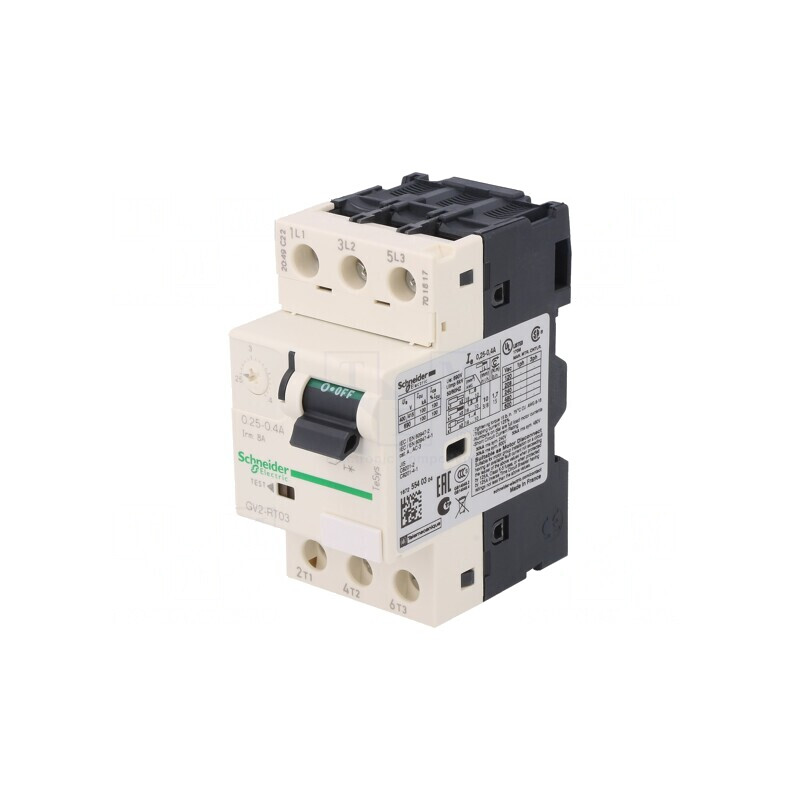 Întrerupător Motor 0.09kW 230-690VAC DIN IP20 GV2RT03 | Electronic-mag.ro | Componente Electronice