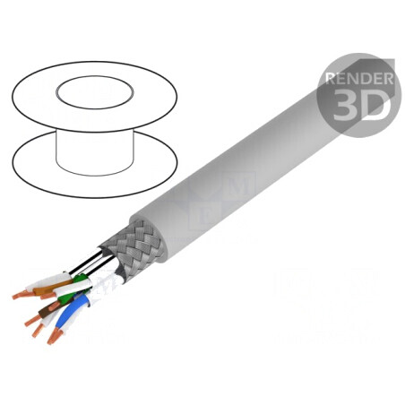 Cablu S/FTP Cat6 Cu 100m PVC Gri | Electronic-mag.ro | Componente Electronice