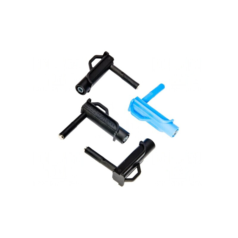 Set adaptoare tensiune negru albastru banană priză | Electronic-mag.ro | Componente Electronice