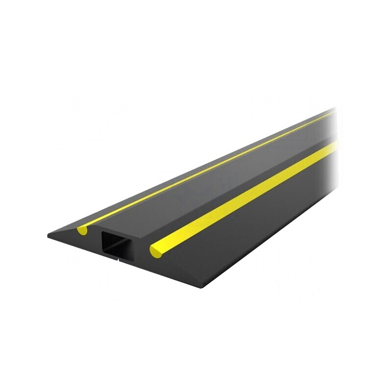 Protecție cabluri PVC 68mm x 3m galben-negru | Electronic-mag.ro | Componente Electronice