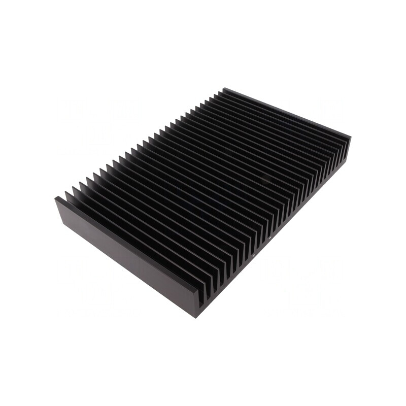 Radiator extrudat cu aripioare negru 200x300x40mm | Electronic-mag.ro | Componente Electronice