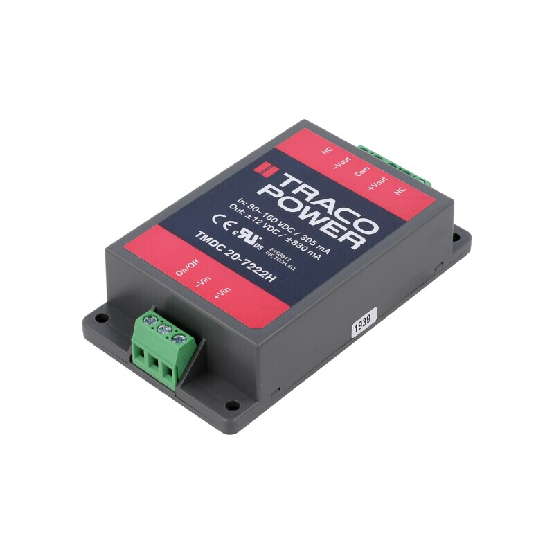 Convertor DC/DC 20W 80-160V la 12V/ -12V | Electronic-mag.ro | Componente Electronice