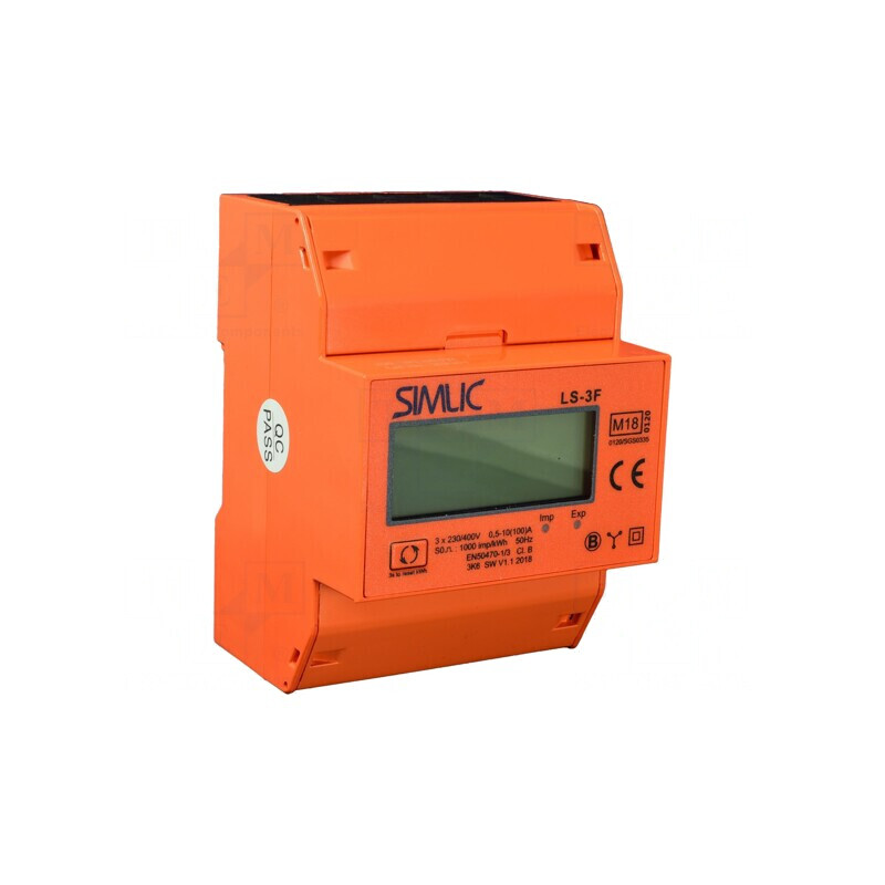 Contor Digital 3-Fazat LCD pentru Șină DIN | Electronic-mag.ro | Componente Electronice