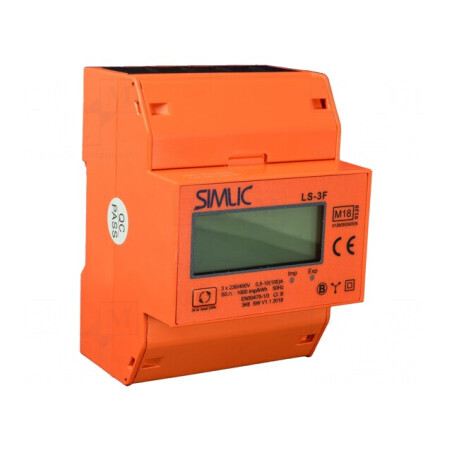 Contor Digital 3-Fazat LCD pentru Șină DIN | Electronic-mag.ro | Componente Electronice