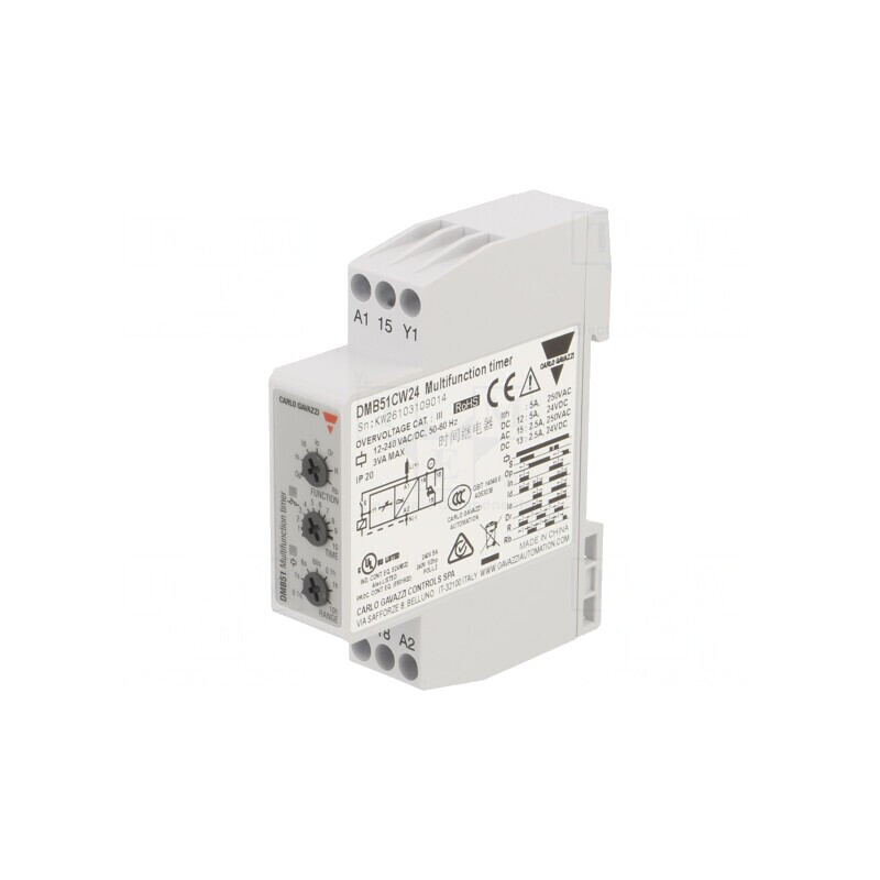 Timer Programabil 0.1s-100h SPDT 12-240VAC IP20 DMB51CW24 | Electronic-mag.ro | Componente Electronice