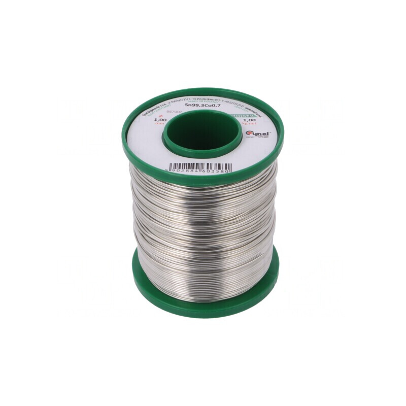Sârmă de lipit fără plumb Sn99,3Cu0,7 1mm 1kg | Electronic-mag.ro | Componente Electronice Sârmă de lipit fără plumb Sn99,3Cu0,7 1mm 1kg | Electronic-mag.ro | Componente Electronice