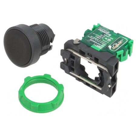 Comutator Negru 22mm cu Apăsare 1 Pozitie ZB5RTA2 | Electronic-mag.ro | Componente Electronice