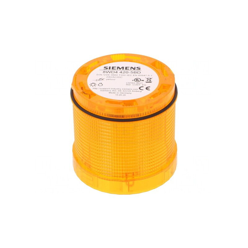 Semnalizator LED galben 24V IP65 Ø70mm | Electronic-mag.ro | Componente Electronice