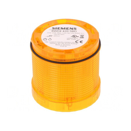 Semnalizator LED galben 24V IP65 Ø70mm | Electronic-mag.ro | Componente Electronice
