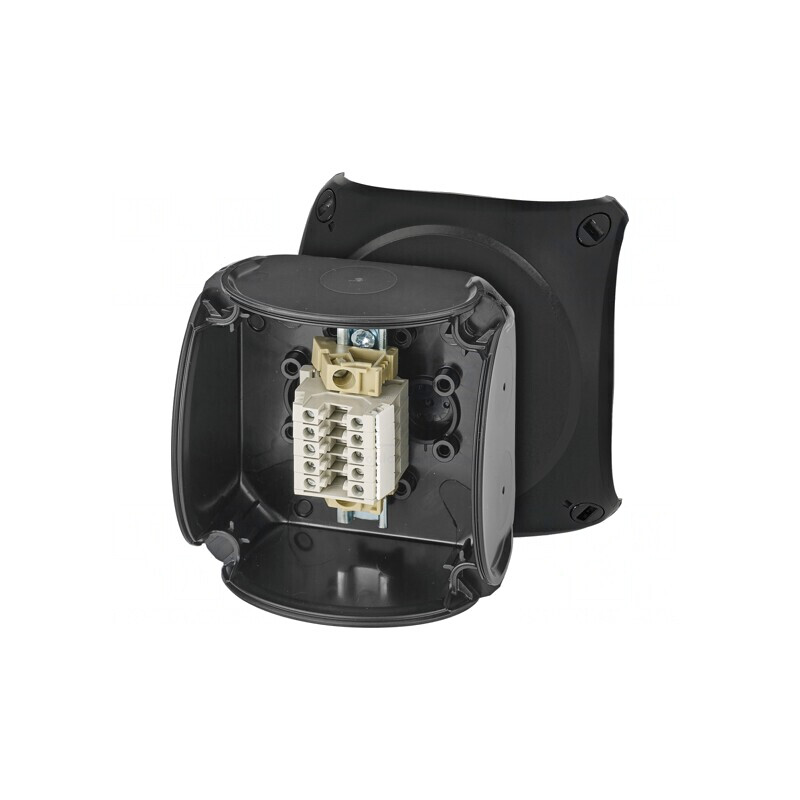Cutie de Conexiuni IP66 Neagră 93x93x62mm | Electronic-mag.ro | Componente Electronice