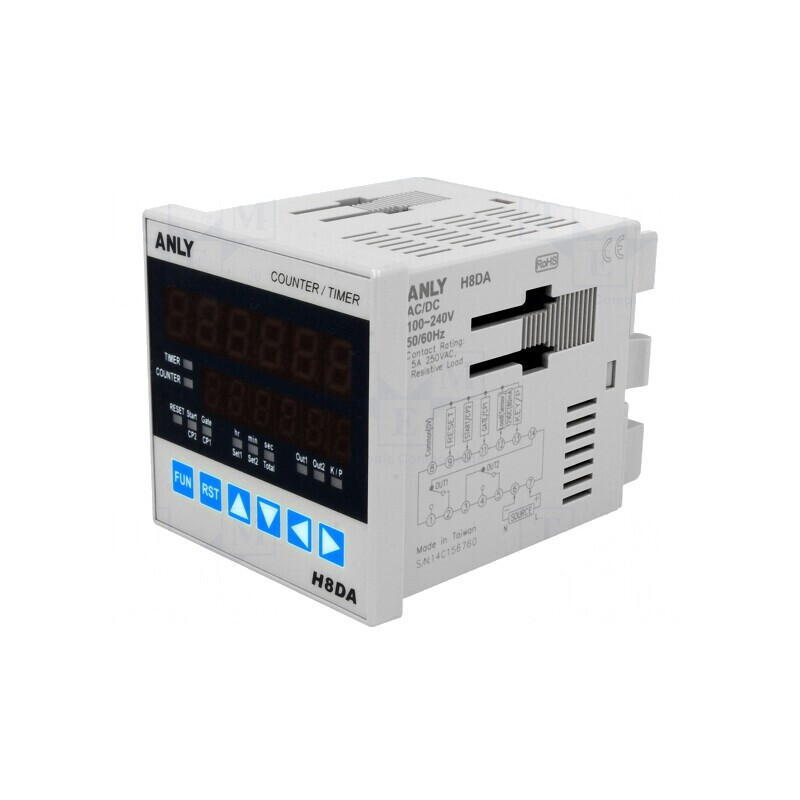 Contor electronic LED x2 100-240V AC/DC | Electronic-mag.ro | Componente Electronice